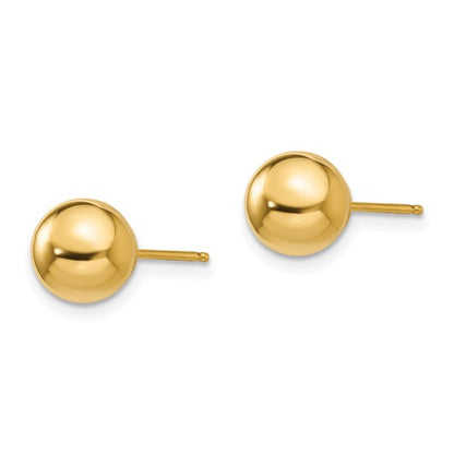 14k Madi K Polished 7mm Ball Post Earrings