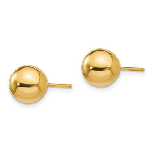 14k Madi K Polished 8mm Ball Post Earrings