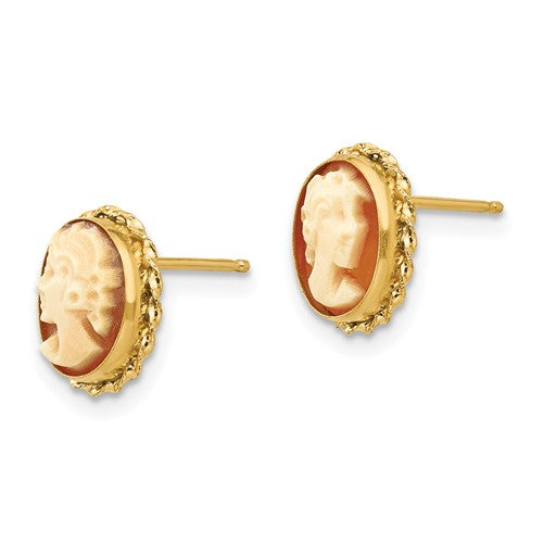 14k Madi K Cameo Post Earrings