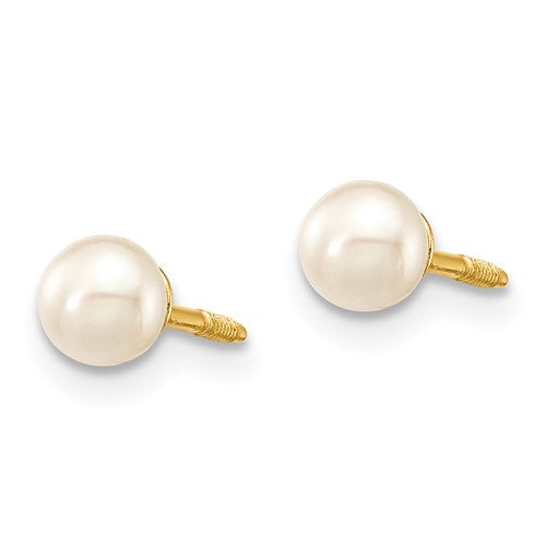 14K Madi K 4-5mm White Freshwater Cultured Pearl Bracelet and Earring Set