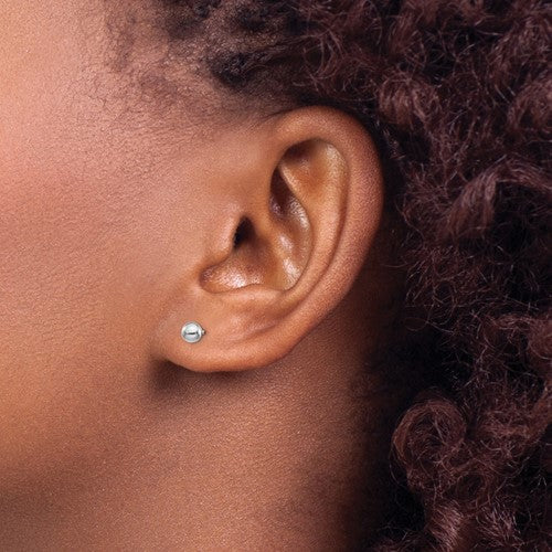 14k Two-tone Madi K Reversible 4mm Ball Earrings