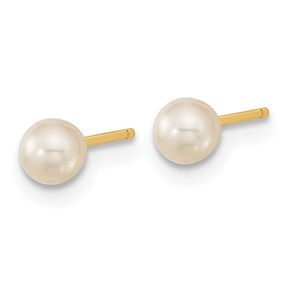 14k Madi K Ball, CZ and Freshwater Cultured Pearl 3 Pair Earring Set