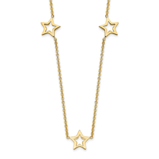 14K Star w/2in Extension 18in Necklace
