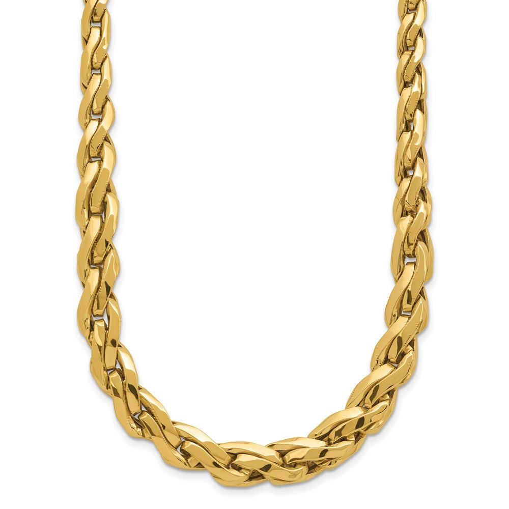 14k Polished Graduated Fancy Link 18in Necklace