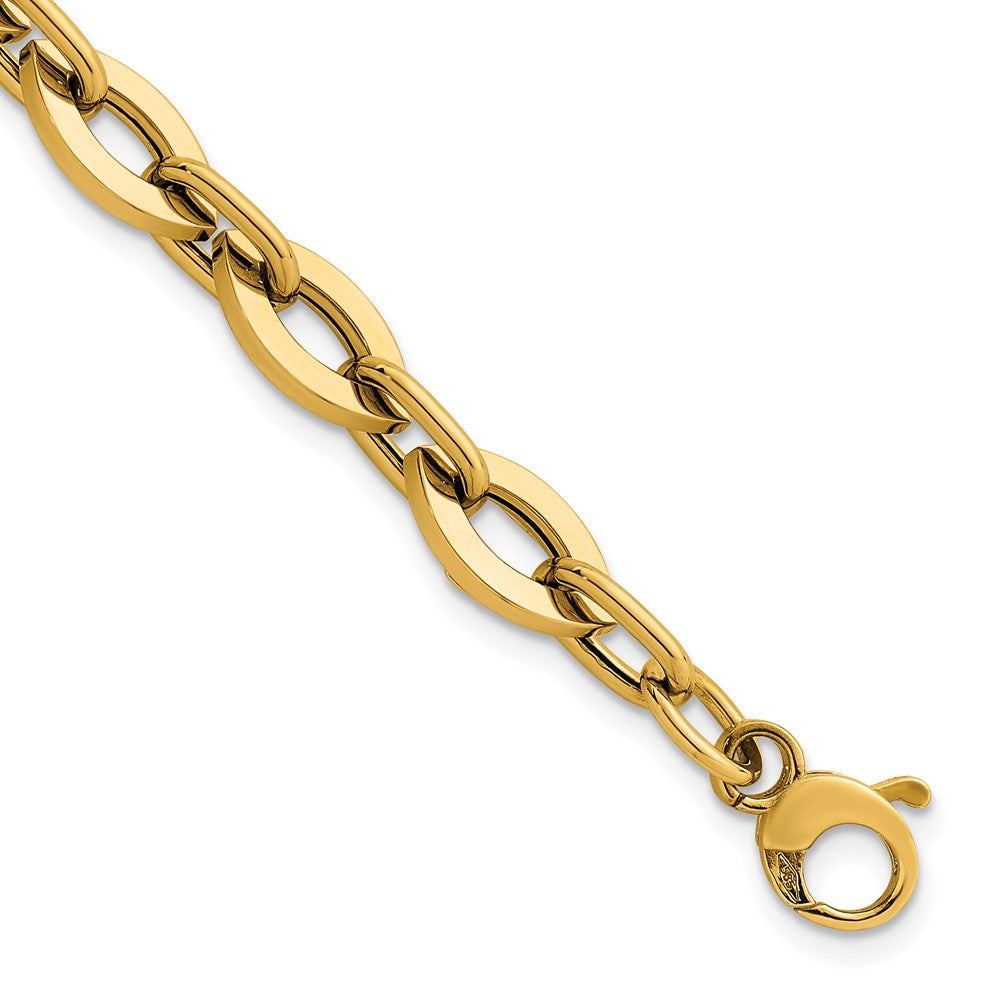 14k Polished 7.5in Fancy Link Bracelet