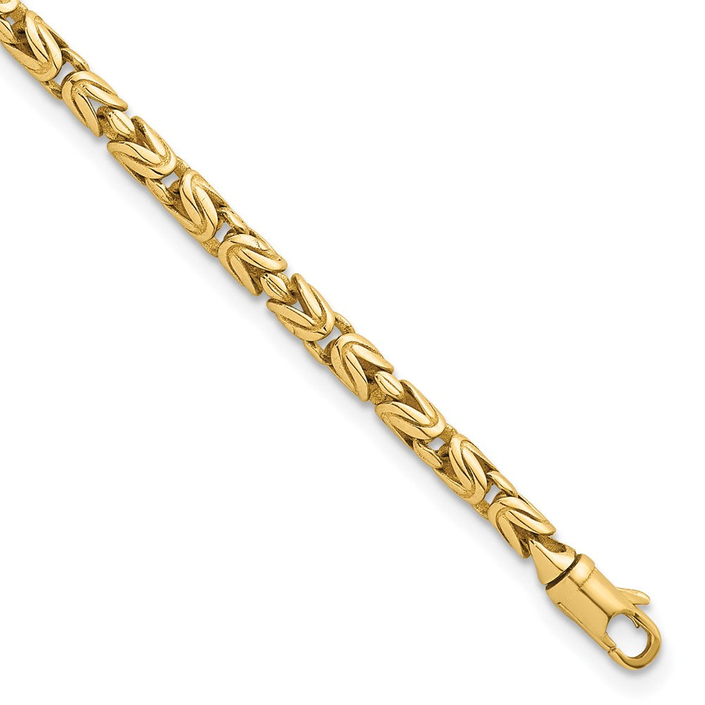 14k Polished Rounded Byzantine Link 7.5in Bracelet