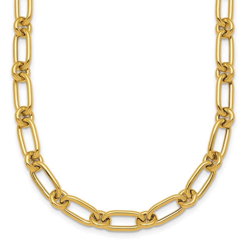 14k Polished Oval and Circle Link 18in Necklace