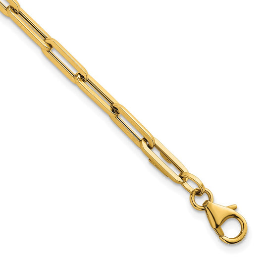 14k Polished 7.5in Paperclip Link Bracelet