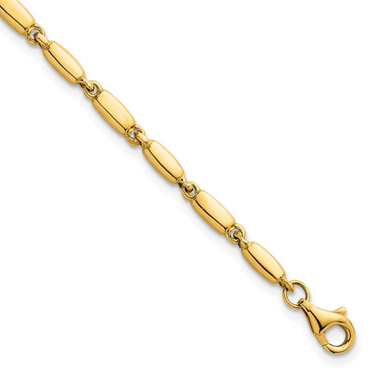 14k Polished Fancy Link 3mm Bracelet