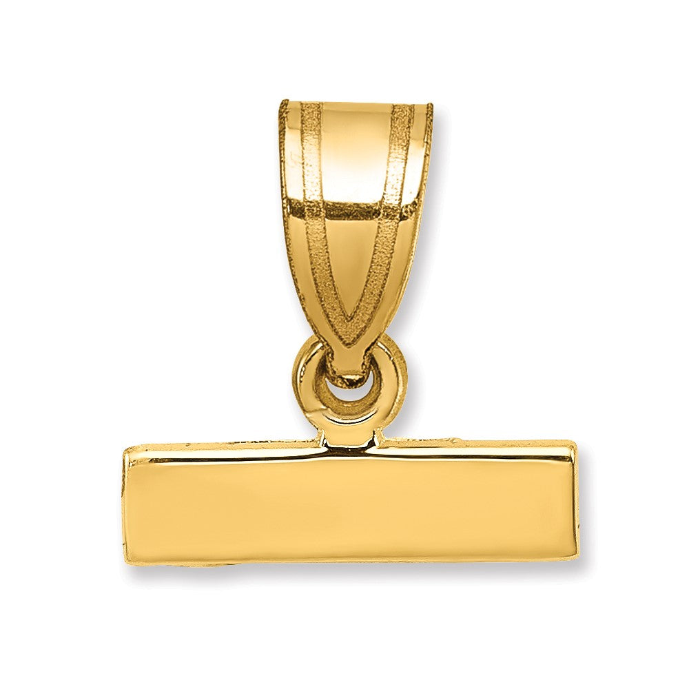 14k Small Polished Top Charm