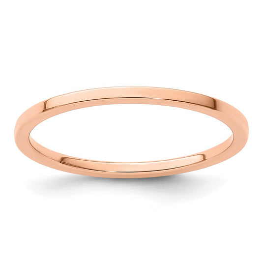 14K Rose Gold 1.2mm Flat Stackable Band