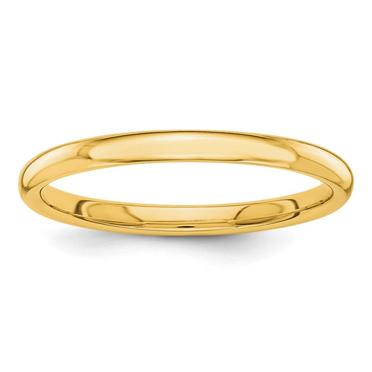 14k Polished 2mm Band