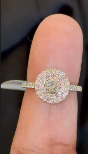 10K YELLOW GOLD 1.25 CARAT NATURAL DIAMOND CENTER .50 CARAT ENGAGEMENT RING WEDDING RING BRIDAL