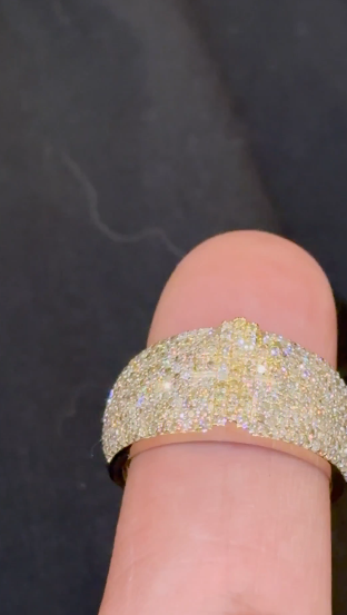 10K YELLOW GOLD 1.25 CARAT NATURAL DIAMOND ENGAGEMENT RING WEDDING PINKY BAND