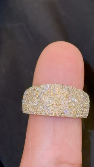 10K YELLOW GOLD 1.25 CARAT NATURAL DIAMOND ENGAGEMENT RING WEDDING PINKY BAND