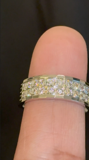 10K WHITE GOLD 1.25 CARAT NATURAL DIAMOND ENGAGEMENT RING WEDDING PINKY BAND