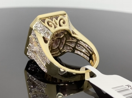10K YELLOW GOLD 4 CARAT REAL DIAMOND ENGAGEMENT WEDDING PINKY RING BAND - SIZE 7
