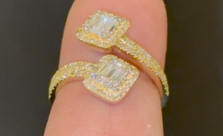 10K SOLID YELLOW GOLD .75 CARAT NATURAL DIAMONDS WOMEN RING