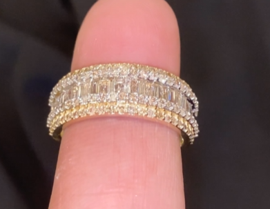 10K SOLID YELLOW GOLD 2 CARAT REAL DIAMOND ENGAGEMENT RING WEDDING PINKY BAND