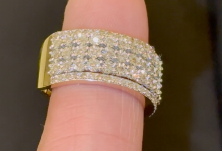 10K SOLID YELLOW GOLD 1 CARAT REAL DIAMOND ENGAGEMENT RING WEDDING PINKY BAND