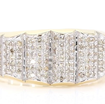 10K SOLID YELLOW GOLD 1.25 CARAT NATURAL DIAMONDS ENGAGEMENT RING WEDDING PINKY BAND