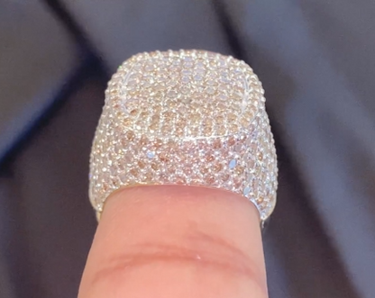 10K YELLOW GOLD 6.50 CARAT MENS REAL DIAMOND ENGAGEMENT WEDDING PINKY RING BAND