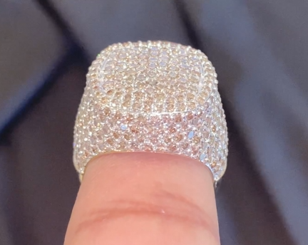 10K YELLOW GOLD 6.50 CARAT MENS REAL DIAMOND ENGAGEMENT WEDDING PINKY RING BAND