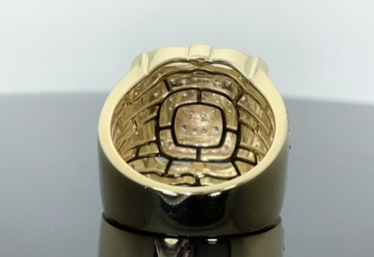 10K YELLOW GOLD 2.75 CARAT MENS REAL DIAMOND ENGAGEMENT WEDDING PINKY RING BAND