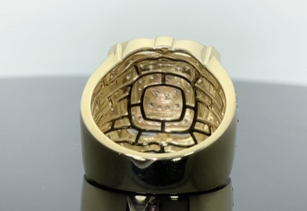 10K YELLOW GOLD 2.75 CARAT MENS REAL DIAMOND ENGAGEMENT WEDDING PINKY RING BAND