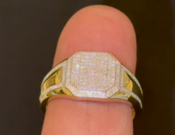 10K YELLOW GOLD .50 CARAT MEN DIAMOND WEDDING BAND BRIDAL ENGAGEMENT RING PINKY