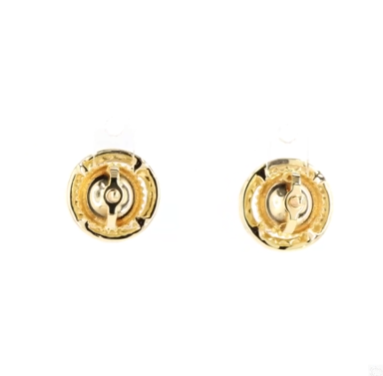 10K YELLOW GOLD .50 CARAT 8 MM 100% GENUINE DIAMONDS MENS/WOMENS EARRING STUDS
