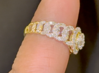 1 CARAT NATURAL DIAMONDS STERLING SILVER GOLD PLATED ENGAGEMENT BRIDAL WEDDING RING