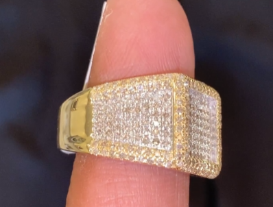 10K SOLID YELLOW GOLD 1.75 CARAT REAL DIAMOND ENGAGEMENT RING WEDDING PINKY BAND