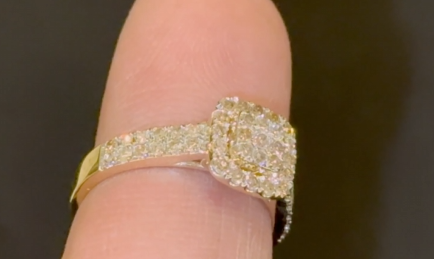 10K SOLID YELLOW GOLD .75 CARAT REAL DIAMOND WOMEN BRIDAL WEDDING ENGAGEMENT RING