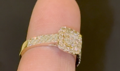 10K SOLID YELLOW GOLD .75 CARAT REAL DIAMOND WOMEN BRIDAL WEDDING ENGAGEMENT RING