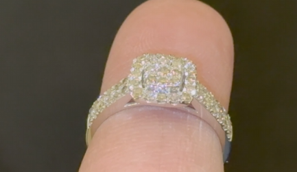 10K SOLID WHITE GOLD .75 CARAT REAL DIAMOND WOMEN BRIDAL WEDDING ENGAGEMENT RING