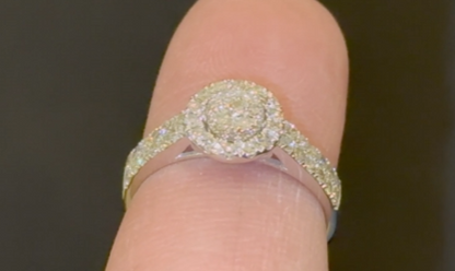 10K SOLID WHITE GOLD .65 CARAT REAL DIAMOND WOMEN BRIDAL WEDDING ENGAGEMENT RING