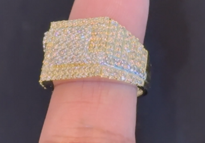 10K SOLID YELLOW GOLD 2.25 CARAT REAL DIAMOND ENGAGEMENT RING WEDDING PINKY BAND