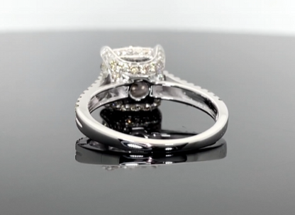 10K WHITE GOLD 1.50 CARAT WOMEN REAL DIAMOND ENGAGEMENT RING WEDDING BRIDAL RING