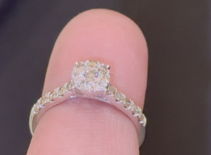 .70 CARAT NATURAL DIAMOND STERLING SILVER ENGAGEMENT BRIDAL WEDDING RING