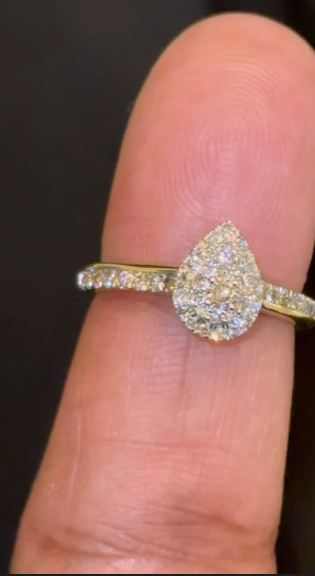 10K YELLOW GOLD .60 CARAT WOMEN NATURAL DIAMOND ENGAGEMENT ANNIVERSARY RING