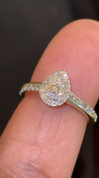 10K YELLOW GOLD .60 CARAT WOMEN NATURAL DIAMOND ENGAGEMENT ANNIVERSARY RING