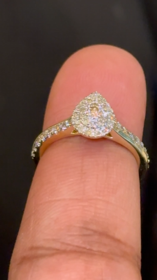 10K YELLOW GOLD .60 CARAT WOMEN NATURAL DIAMOND ENGAGEMENT ANNIVERSARY RING