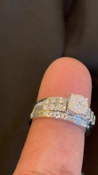 10K WHITE GOLD .75 CARAT NATURAL DIAMOND ENGAGEMENT RING WEDDING RING BRIDAL