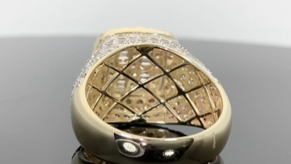 10K YELLOW GOLD 4 CARAT MENS REAL DIAMOND ENGAGEMENT WEDDING PINKY RING BAND