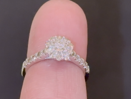 .80 CARAT NATURAL DIAMOND STERLING SILVER ENGAGEMENT BRIDAL WEDDING RING