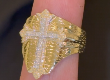 10K YELLOW GOLD .50 CARAT MEN DIAMOND WEDDING BAND BRIDAL ENGAGEMENT RING PINKY