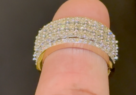 10K SOLID YELLOW GOLD 1 CARAT REAL DIAMOND ENGAGEMENT RING WEDDING PINKY BAND