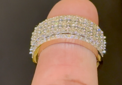 10K SOLID YELLOW GOLD 1 CARAT REAL DIAMOND ENGAGEMENT RING WEDDING PINKY BAND