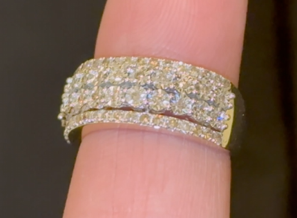 10K SOLID YELLOW GOLD .75 CARAT REAL DIAMOND ENGAGEMENT RING WEDDING PINKY BAND